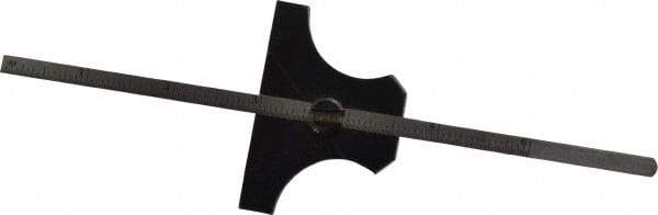 Value Collection - 0 to 6 Inch Rule Measurement Range, 15 to 45° Angle Measurement Range, Steel Depth and Angle Gage - 45° Angle Graduation, 1/32 Inch Rule Graduation - Exact Industrial Supply