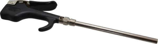 Coilhose Pneumatics - Safety Extension Tube Thumb Lever Blow Gun - 1/4 NPT, 6" Tube Length, Zinc - Exact Industrial Supply