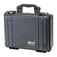 Pelican Products, Inc. - 6-23/32" Wide x 12-57/64" High, Clamshell Hard Case - Black, Polypropylene - Exact Industrial Supply