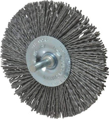 Dico - 4" OD, Crimped Nylon Wheel Brush - 3/8" Face Width - Exact Industrial Supply