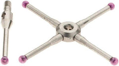 Renishaw - 0.08 Inch Ball Diameter, Stainless Steel Stem, M2 Thread, Ruby Point Ball Tip CMM Stylus - 0.4724 Inch Working Length, 0.05 Inch Stem Diameter, 19.2 mm Overall Length - Exact Industrial Supply