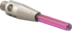 Renishaw - 0.06 Inch Ball Diameter, Stainless Steel Stem, M2 Thread, Ruby Point Ball Tip CMM Stylus - 0.315 Inch Working Length, 0.5906 Inch Overall Length - Exact Industrial Supply