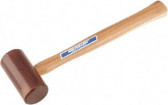 Vaughan Bushnell - 3/4 Lb Head Rawhide Mallet - 12" OAL, Wood Handle - Exact Industrial Supply