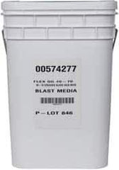 Made in USA - Coarse/Medium Grade Crushed Glass - 40 to 70 Grit, 50 Lb Pail - Exact Industrial Supply