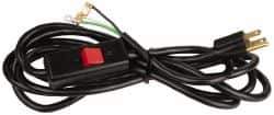 Gast - 1/3 HP Power Cord Assembly with Switch - 10 Ft. Long, 115-1 Voltage - Exact Industrial Supply