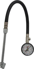Acme - 0 to 160 psi Dial Dual Tire Pressure Gauge - Closed Check, 12' Hose Length - Exact Industrial Supply
