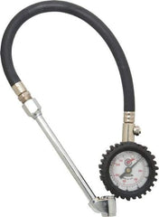 Acme - 0 to 160 psi Dial Dual Tire Pressure Gauge - Closed Check, 12' Hose Length - Exact Industrial Supply