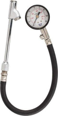 Acme - 0 to 160 psi Dial Straight Dual Tire Pressure Gauge - Closed Check, 12' Hose Length - Exact Industrial Supply