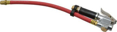 Acme - 90 Max psi Open Check Zinc Inflator Gauge - Straight Push On Chuck, 1/4 FPT, 10 to 90 psi Pressure Range - Exact Industrial Supply