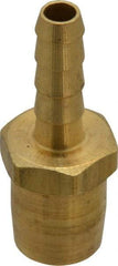 Acme - Open Check Brass Air Chuck - Straight Push On Chuck, 1/4 Barbed - Exact Industrial Supply