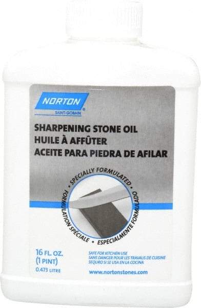 Norton - Sharpening Stone Oil Container Size Range: 16 oz. - 31.9 oz. Food Grade: NonFoodGrade - Exact Industrial Supply