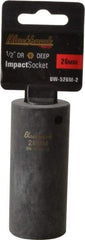 Blackhawk by Proto - 1/2" Drive 26mm Deep Impact Socket - 6 Points, 3-1/2" OAL - Exact Industrial Supply