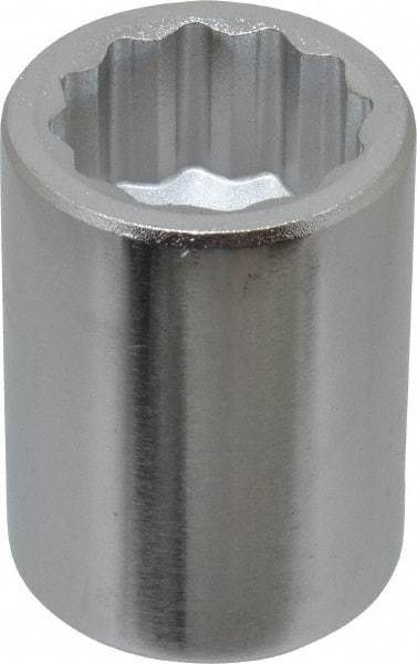 Blackhawk by Proto - 1", 3/4" Drive, Standard Hand Socket - 12 Points, 2" OAL, Chrome Finish - Exact Industrial Supply