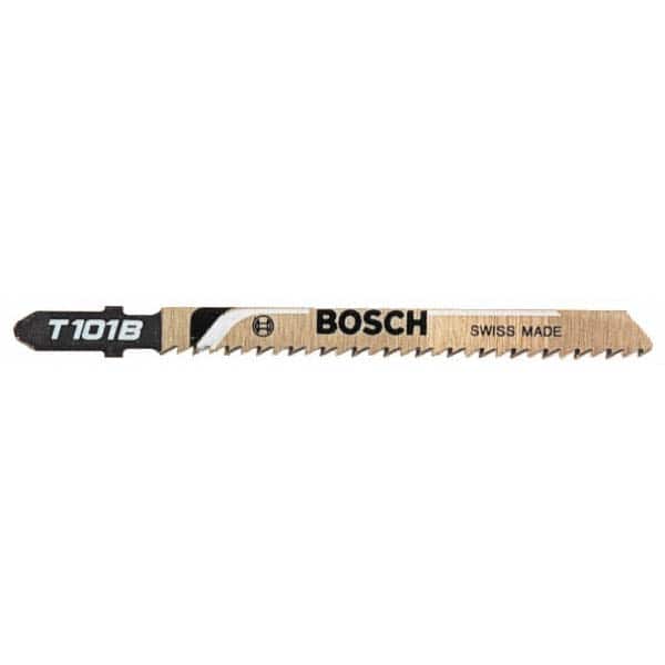 Bosch - 3-5/8" Long, 17 to 24 Teeth per Inch, High Speed Steel Jig Saw Blade - Exact Industrial Supply