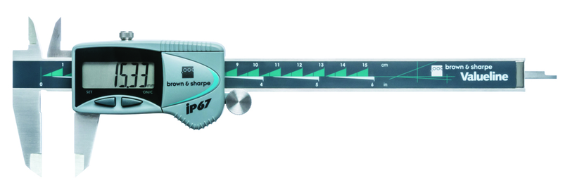 #00599390 6" Valueline Electronic Caliper with IP67 Protection - Exact Industrial Supply