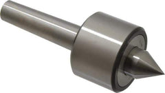 Riten - MT3 Taper Shank, 2-3/8" Head Diam 4,480 Lb Capacity Live Center - 4,000 Max RPM, 1-3/4" Head Length, 1" Point Diam, 1-1/4" Point Len, 1,100 Lb Max Workpc, 6-7/16" OAL, 1-1/4" Long Tip, Standard Point - Exact Industrial Supply