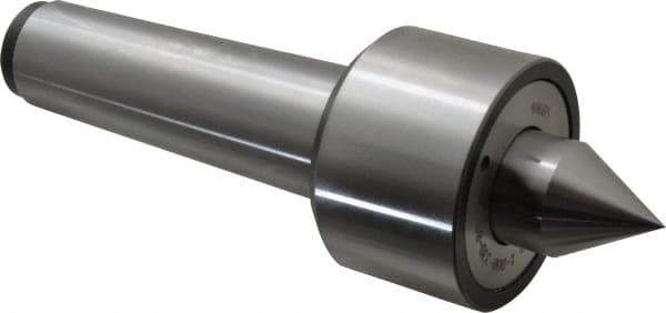 Riten - MT5 Taper Shank, 3-1/16" Head Diam 9,000 Lb Capacity Live Center - 5,000 Max RPM, 2-3/32" Head Length, 1-3/8" Point Diam, 1-13/16" Point Len, 2,800 Lb Max Workpc, 10-7/8" OAL, 2" Long Tip, Standard Point - Exact Industrial Supply