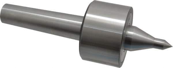 Riten - MT4 Taper Shank, 3" Head Diam 6,000 Lb Capacity Live Center - 4,000 Max RPM, 1-31/32" Head Length, 1/2" Point Diam, 2.2188" Point Len, 1,100 Lb Max Workpc, 8-5/8" OAL, 13/16" Long Tip, Long Point - Exact Industrial Supply