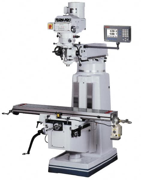 Value Collection - 9 x 49" 3 hp 220/440V 220V Variable Speed Pulley Control 3 Phase Knee Milling Machine - Exact Industrial Supply