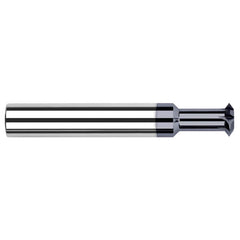 Harvey Tool - 3/32° 3/32" Cut Diam, 0.027" Cut Width, 1/8" Shank, Solid Carbide Double-Angle Cutter - Exact Industrial Supply