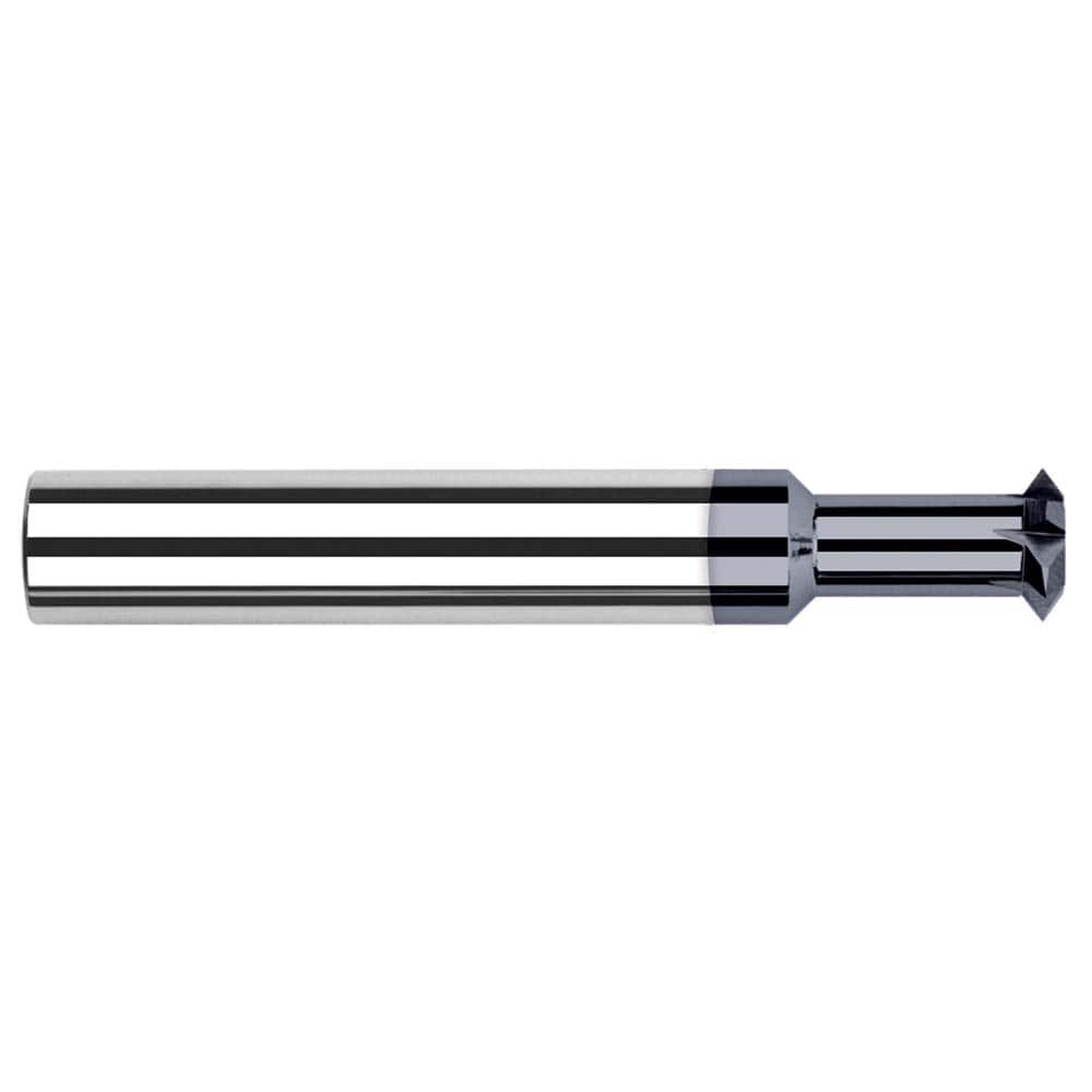 Harvey Tool - 3/16° 3/16" Cut Diam, 3/32" Cut Width, 3/16" Shank, Solid Carbide Double-Angle Cutter - Exact Industrial Supply