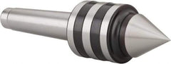 Value Collection - MT3 Taper Shank, 1.7717" Head Diam Live Center - 4,000 Max RPM, 1.2598" Point Diam, 2.95" Point Len, 705.48 Lb Max Workpc, 6.4567" OAL, 1.12" Long Tip, Standard Point - Exact Industrial Supply