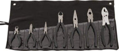 Value Collection - 7 Piece Plier Set - Comes in Plastic Pouch - Exact Industrial Supply