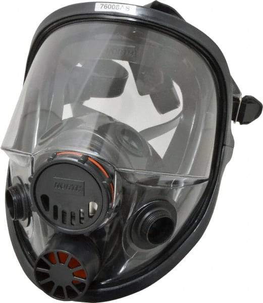 North - Series 7600, Size S Full Face Respirator - 5-Point Suspension, Threaded Connection - Exact Industrial Supply