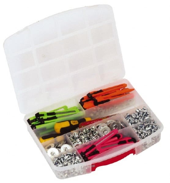 Quantum Storage - 10 Compartment Gray Small Parts Heavy-Duty Tool Box - Exact Industrial Supply