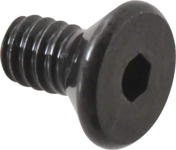Value Collection - #2-56 UNC Hex Socket Drive, 82° Flat Screw - Alloy Steel, Black Oxide Finish, Fully Threaded, 3/16" OAL - Exact Industrial Supply