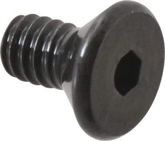 Value Collection - #2-56 UNC Hex Socket Drive, 82° Flat Screw - Alloy Steel, Black Oxide Finish, Fully Threaded, 3/16" OAL - Exact Industrial Supply