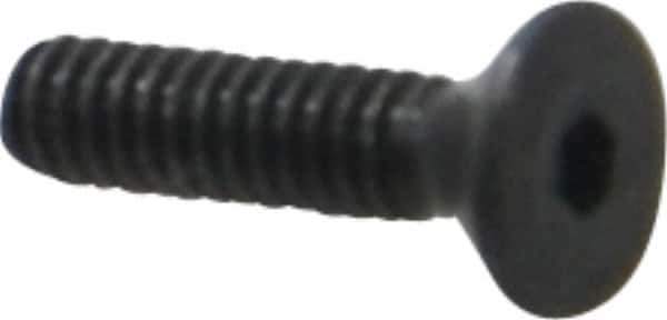 Value Collection - #2-56 UNC Hex Socket Drive, 82° Flat Screw - Alloy Steel, Black Oxide Finish, Fully Threaded, 3/8" OAL - Exact Industrial Supply