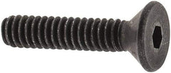 Value Collection - #3-48 UNC Hex Socket Drive, 82° Flat Screw - Alloy Steel, Black Oxide Finish, Fully Threaded, 1/2" OAL - Exact Industrial Supply