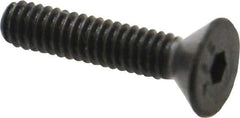 Value Collection - #5-40 UNC Hex Socket Drive, 82° Flat Screw - Alloy Steel, Black Oxide Finish, Fully Threaded, 5/8" OAL - Exact Industrial Supply