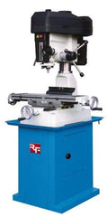 Rong Fu - 3 Phase, 16-3/8" Swing, Step Pulley Mill Drill Machine - 28-1/2" Table Length x 8-1/4" Table Width, 18-1/8" Longitudinal Travel, 6-1/4" Cross Travel, 23 Spindle Speeds, 1 hp, 230 Volts - Exact Industrial Supply