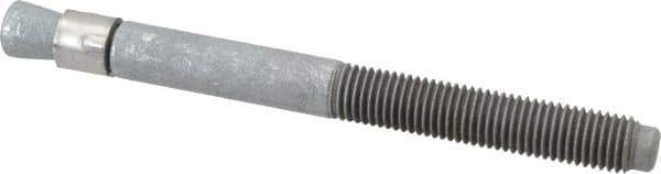 Value Collection - 3/4" Diam, 3/4" Drill, 8-1/2" OAL, 1-1/4" Min Embedment Wedge Expansion Concrete Anchor - Grade 5 Steel, Galvanized Finish, Hex Nut Head, Hex Drive, 4" Thread Length - Exact Industrial Supply