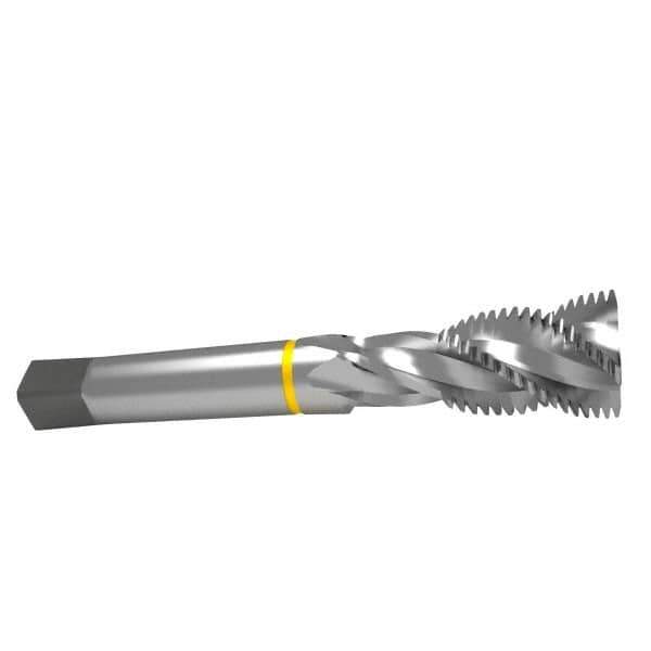 Emuge - 1-1/8 - 7 UNC 4 Flute 2B Modified Bottoming Spiral Flute Tap - Cobalt, Bright Finish, 7.087" OAL, Right Hand Flute, Right Hand Thread, Series Enorm - Exact Industrial Supply