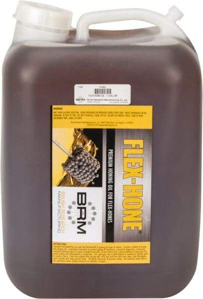 Brush Research Mfg. - Flex-Hone, 5 Gal Bottle Honing Fluid - Straight Oil, For Cutting - Exact Industrial Supply