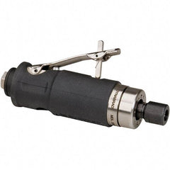Dynabrade - 1/4" Collet, Straight Handle, Air Straight Die Grinder - 24,000 RPM, Rear Exhaust, 29 CFM, 0.5 hp, 90 psi, 1/4" Inlet - Exact Industrial Supply