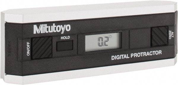 Mitutoyo - 0.10 dg Resolution Digital Combination Protractor and Inclinometer - Multiple dg Accuracy, Multiple dg Range - Exact Industrial Supply
