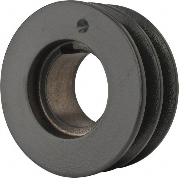 Browning - 2 Groove, 1/2 to 1-3/4 Bore Diam, 4.15" Outside Diam, QD Bushed V Belt Sheave - 3.4 A Diam Belt Pitch - Exact Industrial Supply