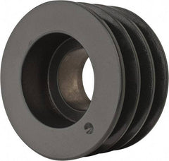 Browning - 3 Groove, 1/2 to 1-3/4 Bore Diam, 4.55" Outside Diam, QD Bushed V Belt Sheave - 3.8 A Diam Belt Pitch - Exact Industrial Supply