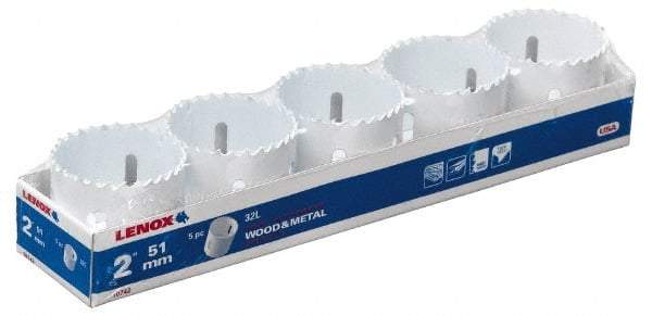 Lenox - 2" Diam, 1-1/2" Cutting Depth, Hole Saw - Bi-Metal Saw, Toothed Edge - Exact Industrial Supply