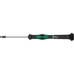 Wera - 2.5mm Hex Ball End Driver - 2-3/8" Bade Length, Multi Handle, 305mm OAL - Exact Industrial Supply