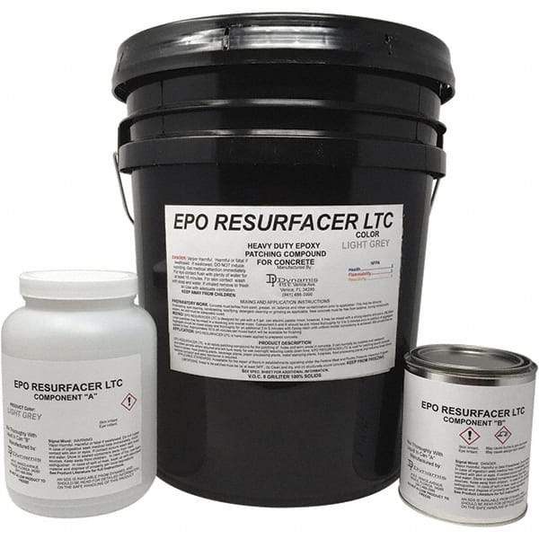 Made in USA - 50 Lb Concrete Repair/Resurfacing - Light Gray, 25 Sq Ft Coverage, Epoxy Resin - Exact Industrial Supply