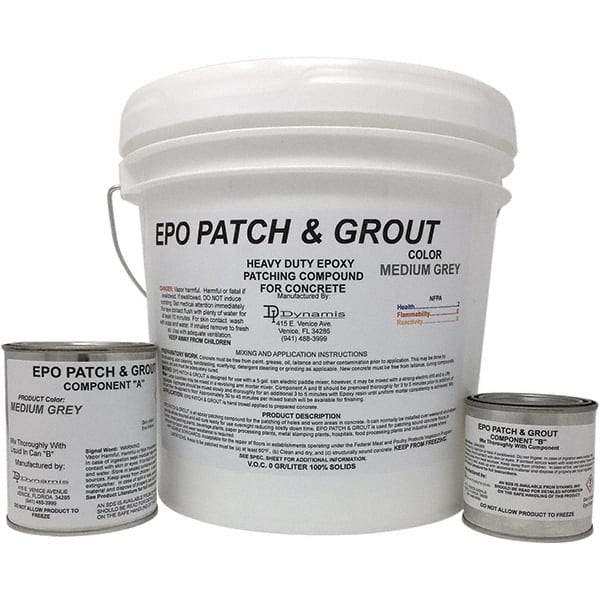 Made in USA - 2 Gal Concrete Repair/Resurfacing - Medium Gray, 25 Sq Ft Coverage, Epoxy Resin - Exact Industrial Supply