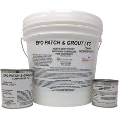 Made in USA - 2 Gal Concrete Repair/Resurfacing - Medium Gray, 25 Sq Ft Coverage, Epoxy Resin - Exact Industrial Supply