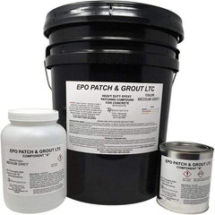 Made in USA - 5 Gal Concrete Repair/Resurfacing - Medium Gray, 25 Sq Ft Coverage, Epoxy Resin - Exact Industrial Supply