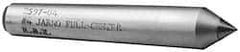 Made in USA - Carbide-Tipped Alloy Steel Standard Point Solid Dead Center - Jarno 12 Taper, 9" OAL - Exact Industrial Supply