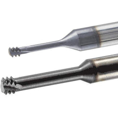 Iscar - 5/16-18 UNC, 0.236" Cutting Diam, 3 Flute, Solid Carbide Helical Flute Thread Mill - Internal Thread, 0.91" LOC, 2-1/2" OAL, 1/4" Shank Diam - Exact Industrial Supply